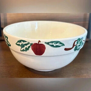 Vintage Crock Shop Santa Ana, California 8" Mixing Bowl-Apples see description